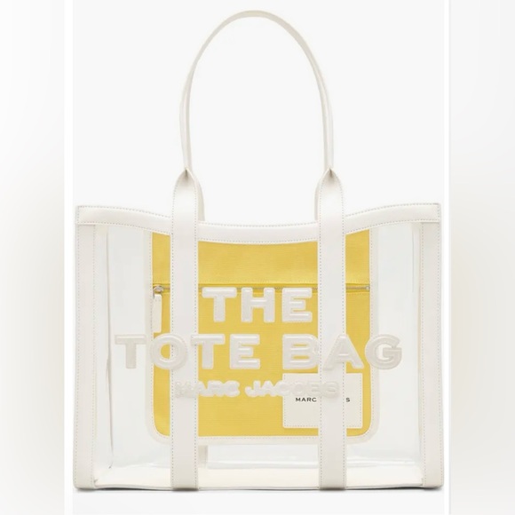 Marc Jacobs Clear Tote Bag with Yellow Insert - Picture 1 of 8